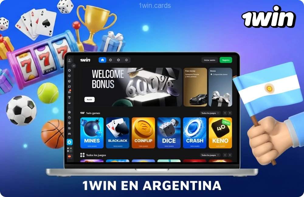 1win Argentina es un sitio web de casino en línea y apuestas deportivas con un bono de bienvenida del 500%