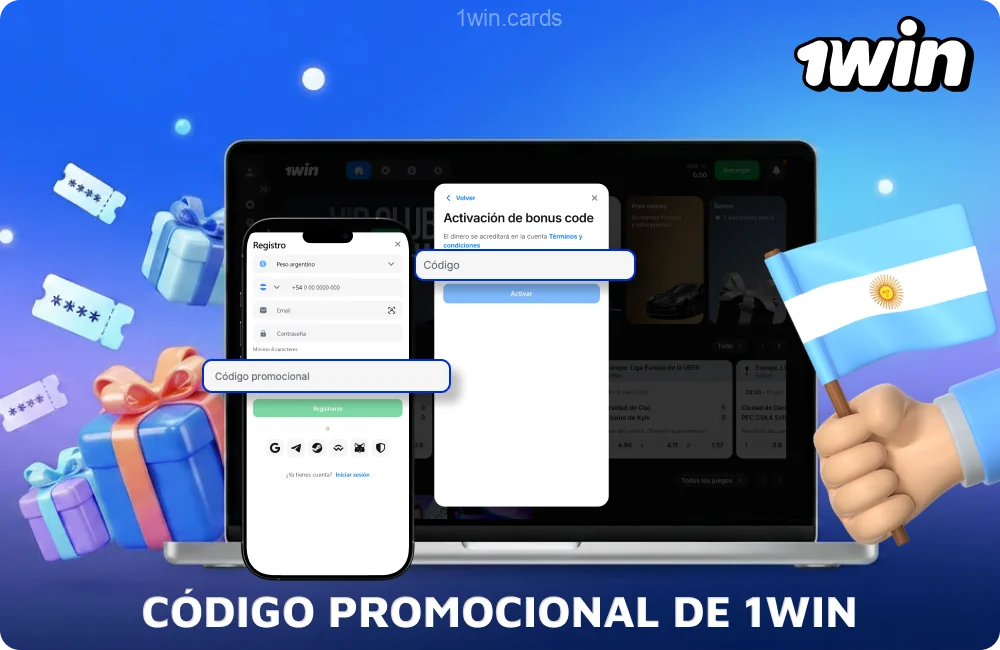 El código promocional de 1win les da a los nuevos jugadores de Argentina acceso a un bono de bienvenida de hasta el 500 %